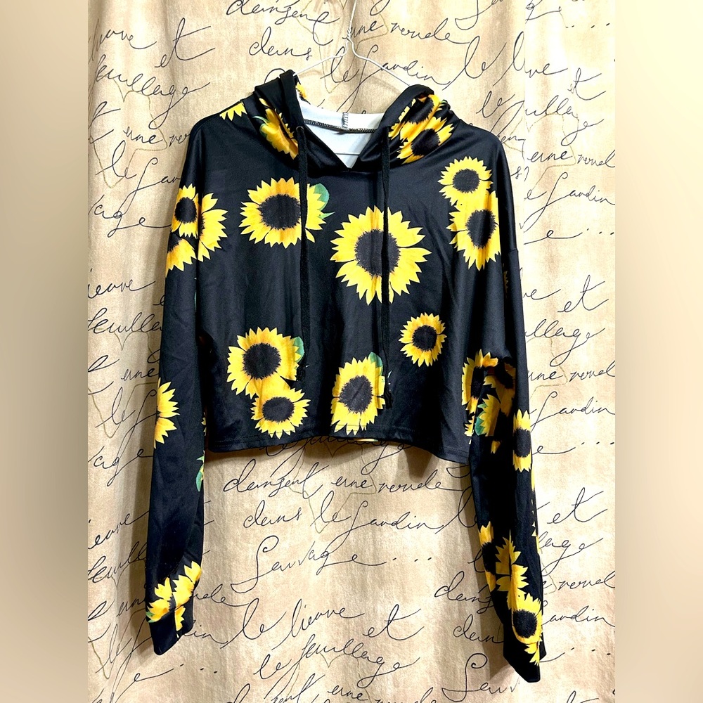 Women’s Sunflower Cropped Hoodie